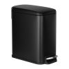 Slim Bathroom Trash Can, 11.4 x 5.71 x 10.7 Inch Small Bedroom Trashcan with Step Pedal & Soft Close Lid