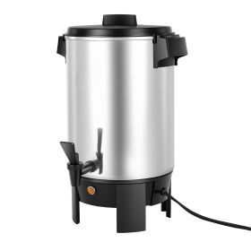 Commercial Coffee Urn, 30 Cup 152oz Hot Beverage Dispenser with Dripless Faucet, 1090W Quick-Brewing Coffee Maker, Automatic Temperature Control