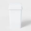 13gal Swing Top Waste Basket White : Kitchen Trash Can, 13 Gallon Capacity, Textured Plastic, Indoor Use