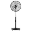 24-Inch High Velocity Pedestal Fan, 6800 CFM Industrial Standing Floor Fan with 85° Oscillating, 3-Speed Adjustable Height, IP44 Waterproof