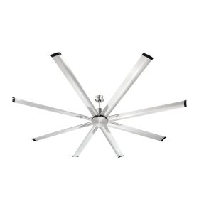 84 In Ceiling Fan without Light, 6-Speed Remote Control, Aluminum 8-Blade, Reversible DC Motor, Modern Low Profile Flush Mount Fan for Bedroom