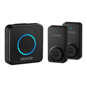 Wireless Doorbell Kit, IP54 Waterproof Door Chime Ranges up to 1000 ft, 5 Adjustable Volumes, 48 Ringtones, Easy Installation