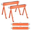 Saw Horses, 2 Pack Folding Work Horses, 1323 lbs Load Capacity Sawhorse with Heavy Duty Legs, All-Metal Portable Saw Horse with Non-Slip Foot Pads