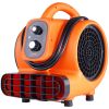 Floor Blower, 1/4 HP, 1000 CFM Air Mover for Drying and Cooling, Portable Carpet Dryer Fan with 4 Blowing Angles and Time Function, for Janitorial