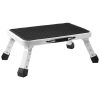 Step Stool 1-Step 330lbs Capacity, Folding Steel Step Ladder 3 Adjustable Height, Portable Toddler Step Stools for Adults