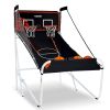 Foldable Basketball Arcade Game, 2 Player Indoor Basketball Game, Home Dual Shot Sport with 5 Balls, 8 Game Modes, Electronic Scoreboard