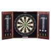 Dartboard and Cabinet Set, Ready-to-Play Bundle Official Size Dartboard Cabinet, Steel Tip Dart Hideaway Cabinet, Features Easy Assembly