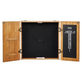 Dartboard Cabinet, Solid Wood Dartboard Cabinet Set, Official Size Hideaway Cabinet with Socreboard and Accessories, Features Easy Assembly