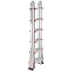 Telescoping Ladder A Frame, 20.5 FT Compact Aluminum Extension Ladder, Multi-Function Portable Collapsible RV Ladder