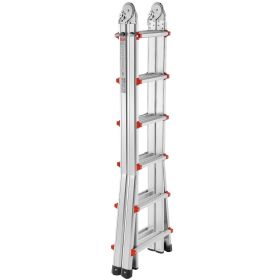 Telescoping Ladder A Frame, 20.5 FT Compact Aluminum Extension Ladder, Multi-Function Portable Collapsible RV Ladder