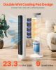 Tower Fan, 23.3ft/s Velocity Quiet Floor Fan, 70° Oscillating Fans for Indoors with 9 Speeds, 4 Modes, 24H Timer