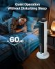 Tower Fan, 23.3ft/s Velocity Quiet Floor Fan, 70° Oscillating Fans for Indoors with 9 Speeds, 4 Modes, 24H Timer
