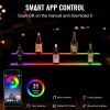 LED Lighted Liquor Bottle Display, 2 Tiers 40 Inch Commercial Illuminated Home Bar Shelf, 2 Steps Whiskey Rack Stand