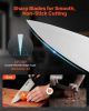Kitchen Knife Set with Block and Sharpener, 15 Piece High Carbon Stainless Steel Sharp Knife Set, Kitchen Cutlery with Ergonomic Handle