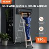 Telescoping Ladder A Frame, 20.5 FT Compact Aluminum Extension Ladder, Multi-Function Portable Collapsible RV Ladder