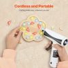 Hot Glue Gun, Rechargeable Cordless Glue Gun, Mini Wireless Hot Glue Gun Kit with 2200mAh Battery, 20 Pcs Glue Sticks, Fast Preheating & High Temp