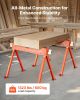 Saw Horses, 2 Pack Folding Work Horses, 1323 lbs Load Capacity Sawhorse with Heavy Duty Legs, All-Metal Portable Saw Horse with Non-Slip Foot Pads