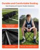 Portable Folding Bench, 4 Seat Foldable Soccer Bench with Side Pockets and Carrying Bag, Lightweight Sideline Seating with Back Rest for Football