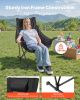 Rocking Camping Chair, Portable Folding Rocker, Heavy-Duty Lawn Chair Recliner with Cupholder & Pocket, Supports 225lbs