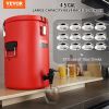 Stainless Steel Insulated Beverage Dispenser, 4.5 Gallon 17.2 Liter, Thermal Hot and Cold Drink Server Dispenser with Spigot Handle