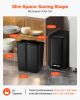 Slim Bathroom Trash Can, 11.4 x 5.71 x 10.7 Inch Small Bedroom Trashcan with Step Pedal & Soft Close Lid