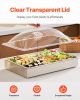 Countertop Food Serving Display Container, 1 x 1 Pan Stainless Steel Food Serving Tray
