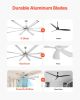 84 In Ceiling Fan without Light, 6-Speed Remote Control, Aluminum 8-Blade, Reversible DC Motor, Modern Low Profile Flush Mount Fan for Bedroom