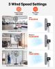 30-Inch High Velocity Pedestal Fan, 9100 CFM Industrial Standing Floor Fan with 85° Oscillating, 3-Speed Adjustable Height, IP44 Waterproof