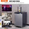 Beer Kegerator, Single Tap Draft Beer Dispenser, CO2 Cylinder, Drip Tray & Rail, 32 Fahrenheit - 75.2 Fahrenheit Temperature Control, Holds 1/6, 1/4