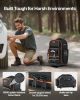 Rolling Tool Backpack, 110 lbs Load Capacity, 72 Pockets Heavy Duty Roller Tool Bag on Wheels, Adjustable Telescoping Handle & Stable Base