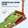 Golf Putting Mat, 2 Hole Indoor Golf Putting Green, Wrinkle-Free Golf Training Aid, Mini Golf Set with Auto-Ball Return, Alignment Guide, 3 Ball