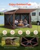 Pop up Gazebo Screen Tent, 12 x 12 ft Large 6-Sided Camping Canopy Tent with Removable Top & Carry Bag, Quick-Set & Bite-Proof