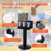 Commercial Vending Machine, Triple Compartment Candy Dispenser with Iron Stand, Gumball and Candy Machine for Business