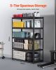 Storage Shelves, 3000 lbs, 5 Tier Garage Storage Shelving, 24" D x 48" W x 72" H Adjustable Metal Shelves for Garage Shelves Utility Rack Shelf