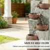 Outdoor fountain, garden fountain with LED lights