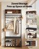 Hall Tree, 70.9 in Coat Rack with Shoe Bench & 3 Drawers, 3-in-1 Freestanding Shoe Rack Storage Organizer with Bookshelf & Wire Shelf