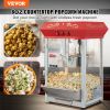 Popcorn Maker, 850W Popcorn Popper Machine, 8 Oz Kettle Makes 48 Cups per Batch, Countertop Popcorn Maker with Tempered Glass, Includes 4 Scoops