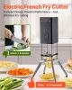 Commercial French Fry Cutter, Stainless Steel Vegetable Fruit Chopper with 2 Replacement Blades 1/2-Inch 3/8-Inch