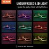 LED Lighted Liquor Bottle Display, 2 Tiers 40 Inch Commercial Illuminated Home Bar Shelf, 2 Steps Whiskey Rack Stand