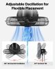 30-Inch High Velocity Pedestal Fan, 9100 CFM Industrial Standing Floor Fan with 85° Oscillating, 3-Speed Adjustable Height, IP44 Waterproof