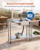 Stainless Steel Utility Sink, Free Standing Single Bowl Commercial Kitchen Sink with Faucet, 39.4 x 19.7 x 37 in