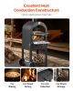 Outdoor Pizza Oven, 12" Pellet Fire Ovens, 2-Layer Pizza Oven Wood Fired, Wood Burning Outdoor Pizza-Oven with 2 Removable Wheels
