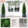 Artificial Cedar Topiary Tree, 60 inch Tall (2 Pieces), with Extra Leaves & Pot Faux Evergreen Fake Pine Cypress Trees Plant