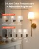Battery Operated Wall Sconce Set of 2, 4000mAh Rechargeable Wireless Wall Lights with Remote Control, 30 Lighting Modes, 12 RGB Colors & Timer