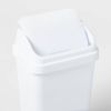 13gal Swing Top Waste Basket White : Kitchen Trash Can, 13 Gallon Capacity, Textured Plastic, Indoor Use
