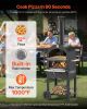 Outdoor Pizza Oven, 12" Pellet Fire Ovens, 2-Layer Pizza Oven Wood Fired, Wood Burning Outdoor Pizza-Oven with 2 Removable Wheels