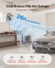 Wall Mounted Fan with Lights, 22 inch Wall Mount Fan with Remote, 6 Speeds Plug in Wall Fan, Reversible, Dimmable 3-color Lighting, Timer