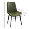Dining Chairs 4PCS, Modern Kitchen & Dining Room Chairs, Upholstered Faux Leather Cushion Seat and Sturdy Metal Legs