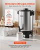 Commercial Coffee Urn, 30 Cup 152oz Hot Beverage Dispenser with Dripless Faucet, 1090W Quick-Brewing Coffee Maker, Automatic Temperature Control