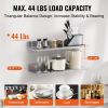 8.6" x 30" Stainless Steel Shelf, Wall Mounted Floating Shelving with Backsplash, 44 lbs Load Capacity Commercial Shelves